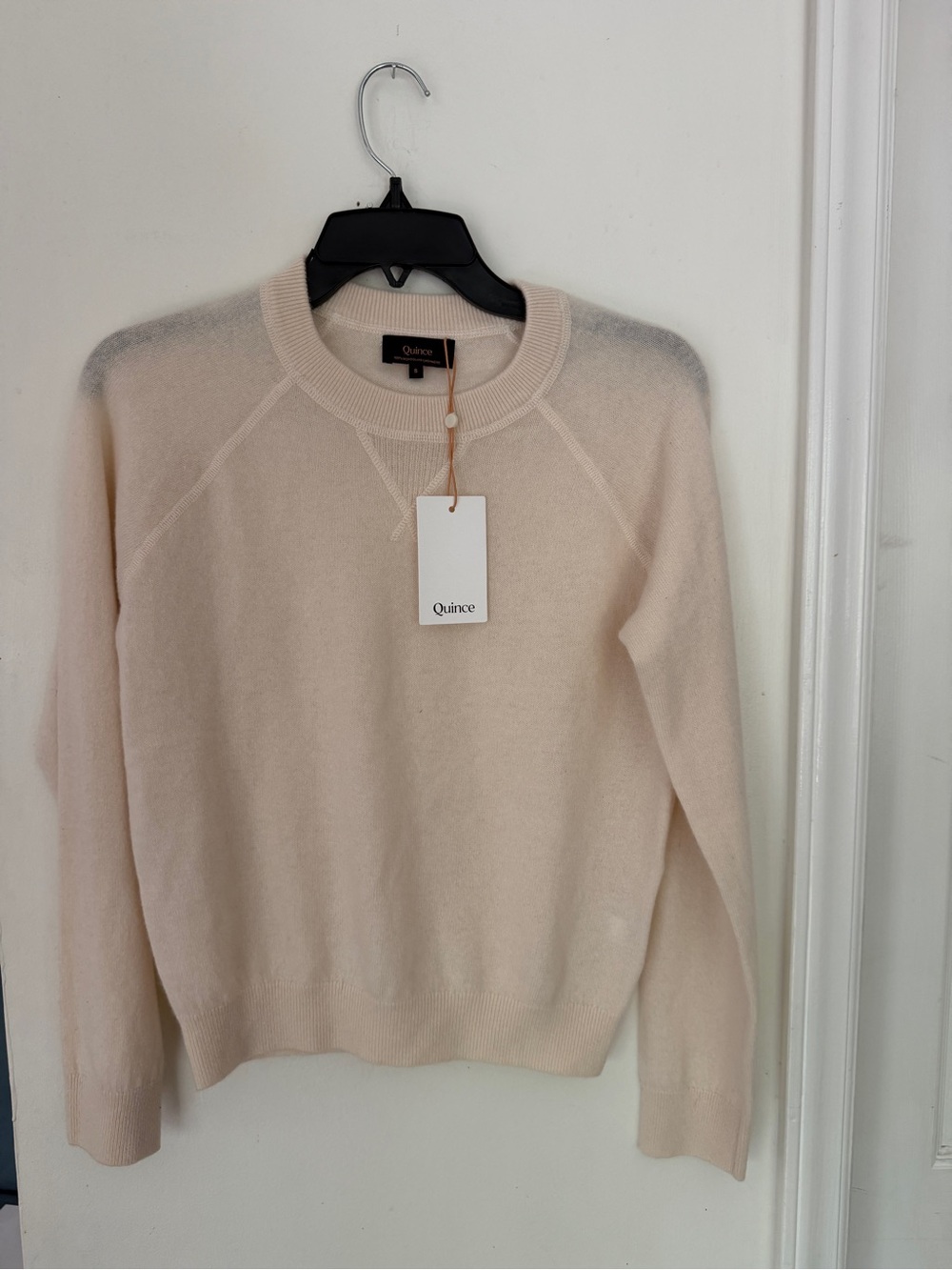 Quince Women's Crewneck Sweater in Pale Blush
